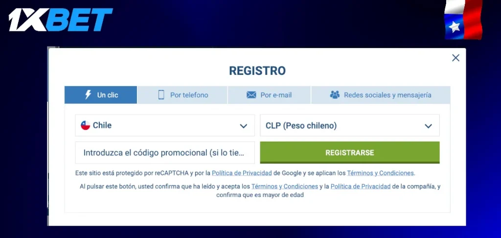 1xBet registro